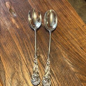 Elegant Silver-plated Salad Serving Set